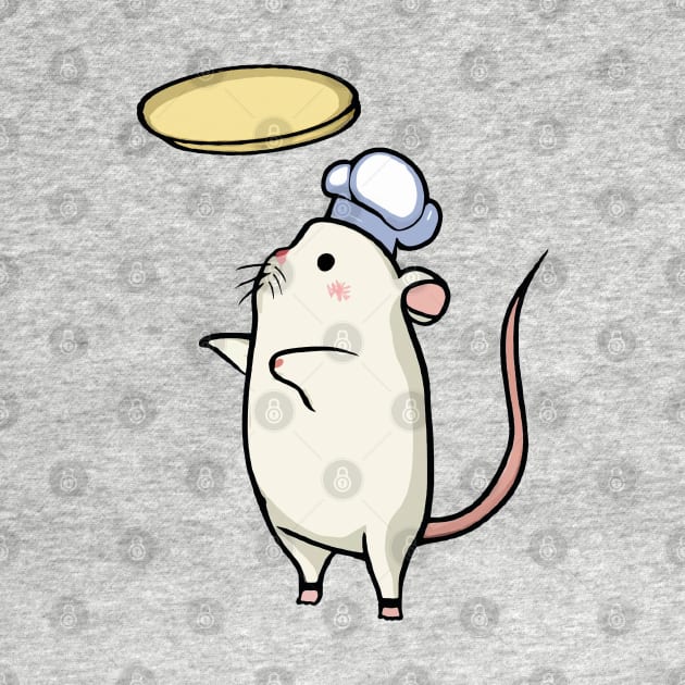 Super cute kawaii mouse gerbil making a pizza by kawaii creatures